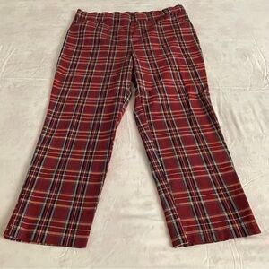 Counterparts Red Plaid Ankle Pants size 18